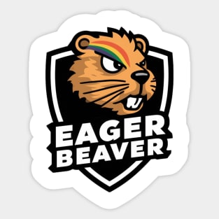 Eager Beaver LGBTQ Sticker